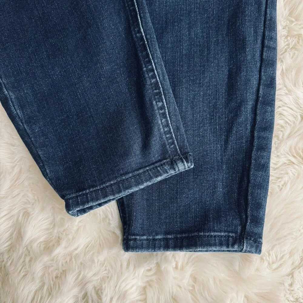 Maurices M Jeans Button Fly Ankle Skinny XXL (42x26) Blue Stretch Denim Womens